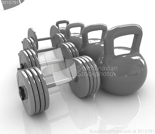 Image of Colorful weights and dumbbells 