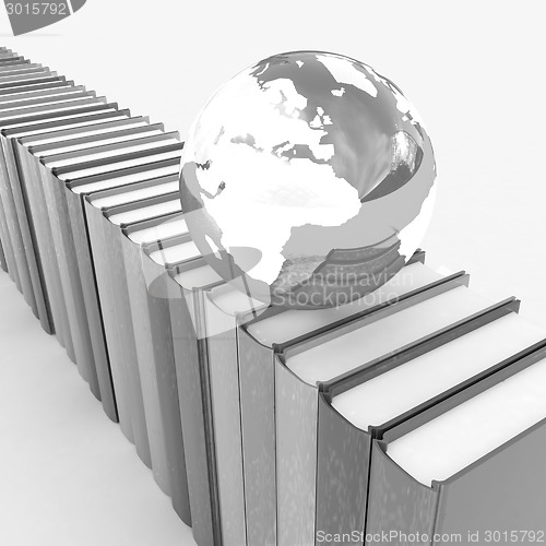 Image of Colorful books and earth