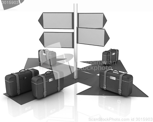 Image of The concept of distribution of luggage at the airport 