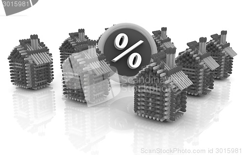 Image of Log houses from matches pattern with the best percent