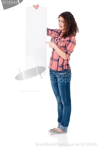 Image of Girl with blank