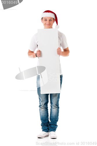 Image of Man in Santa hat