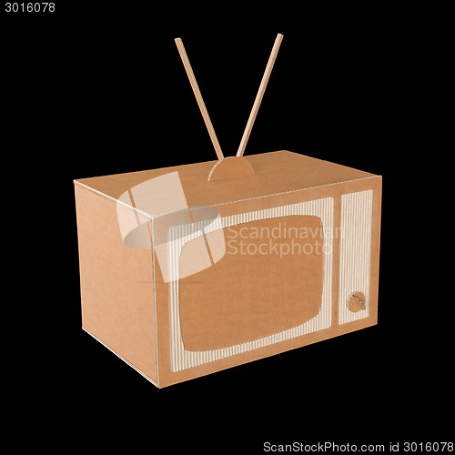 Image of Cardboard tv.