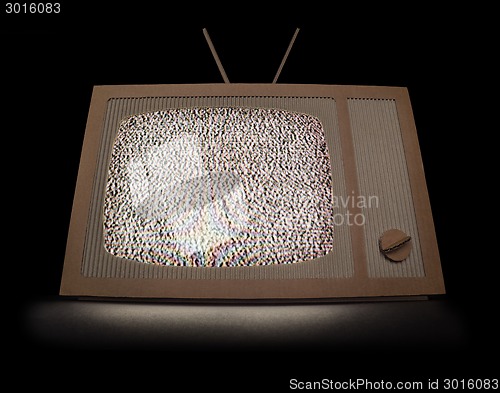 Image of TV with white noise 