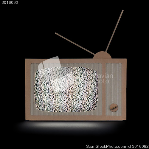 Image of TV with white noise