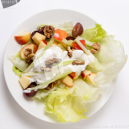 Image of Waldorf salad from above