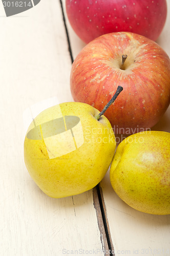 Image of fresh fruits apples and  pears