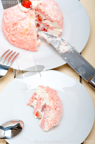 Image of fresh strawberry and whipped cream dessert