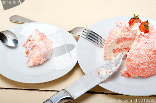 Image of fresh strawberry and whipped cream dessert