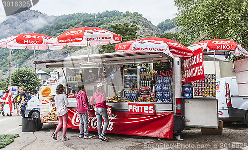 Image of Kiosk on the Roadside- Tour de France 2014