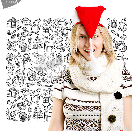 Image of Woman Waiting For Christmas