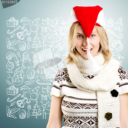 Image of Woman Waiting For Christmas