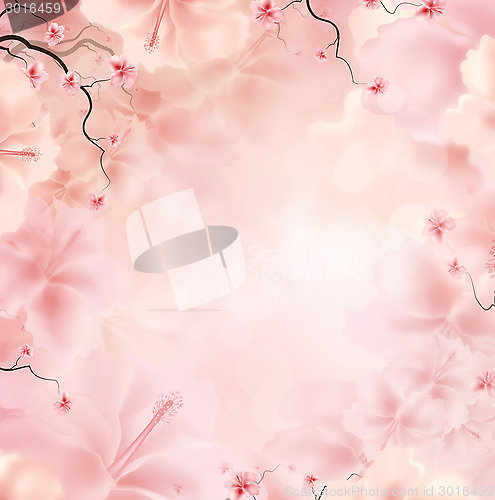 Image of Pink Floral Background