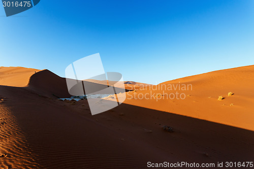 Image of beautiful landscape of Hidden Vlei in Namib desert 