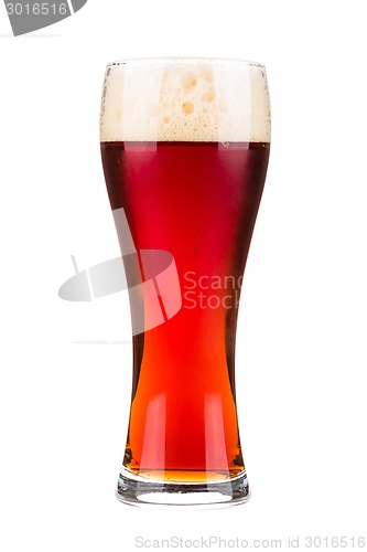 Image of Red beer glass