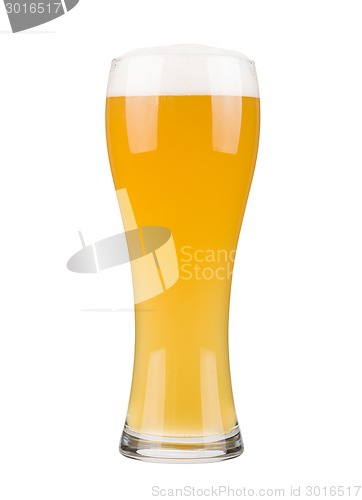 Image of White beer glass