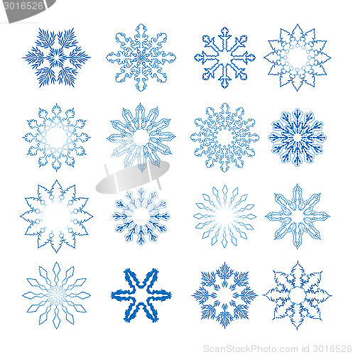 Image of Set Of Snowflakes