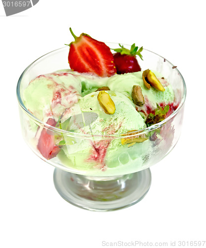 Image of Ice cream strawberry-pistachio