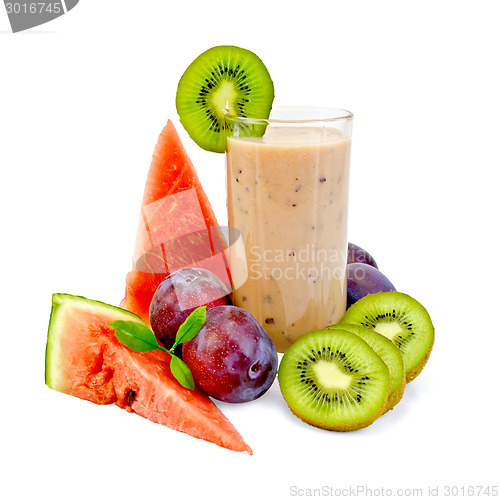 Image of Milkshake with watermelon and kiwi