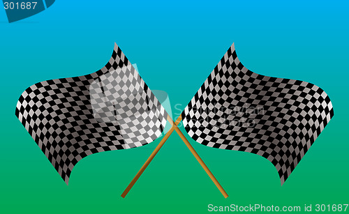 Image of crossed checkered flag