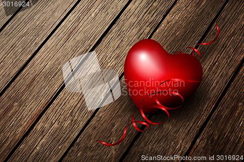 Image of Heart On A Wood Board