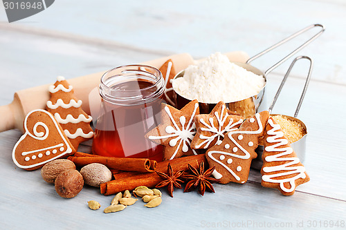 Image of christmas gingerbread cookies