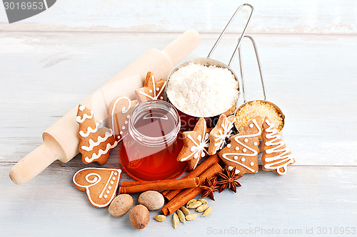 Image of christmas gingerbread cookies