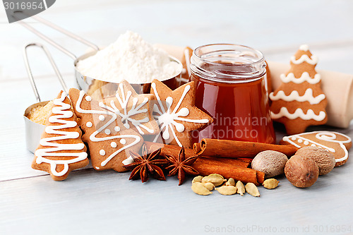 Image of christmas gingerbread cookies