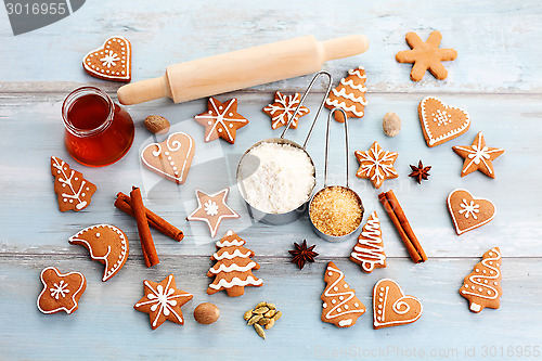 Image of christmas gingerbread cookies