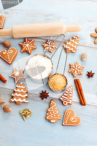 Image of christmas gingerbread cookies