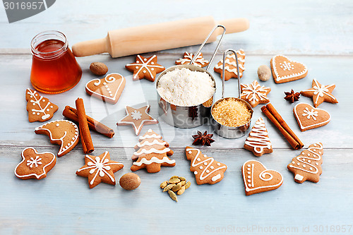 Image of christmas gingerbread cookies