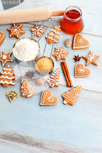 Image of christmas gingerbread cookies