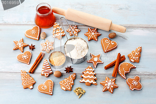 Image of christmas gingerbread cookies