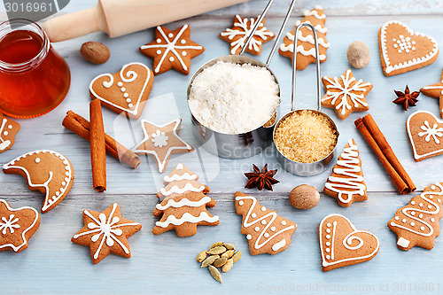Image of christmas gingerbread cookies