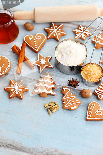 Image of christmas gingerbread cookies