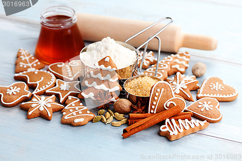 Image of christmas gingerbread cookies