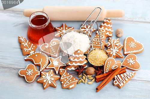 Image of christmas gingerbread cookies