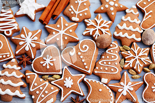 Image of christmas gingerbread cookies