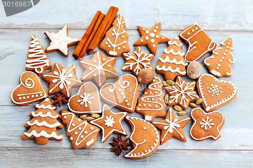 Image of christmas gingerbread cookies