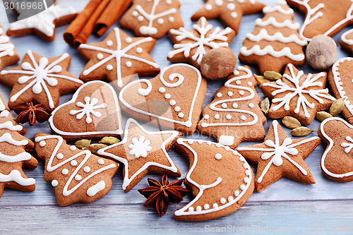 Image of christmas gingerbread cookies