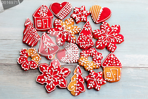 Image of christmas gingerbread cookies