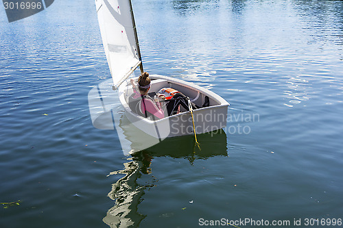 Image of Young Girl sails