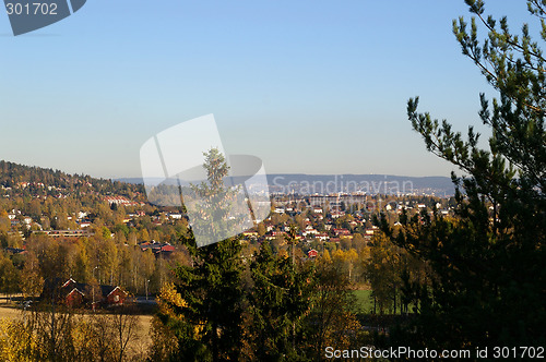 Image of Oslo seen from Fossum in Bærum