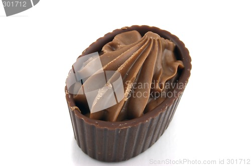 Image of Single chocolate - close up