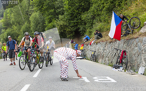 Image of Fans on the Road of Le Tour de France