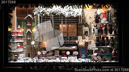 Image of Christmas showcase in the evening