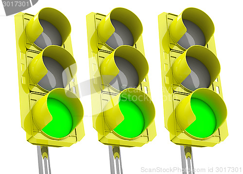 Image of the green traffic lights