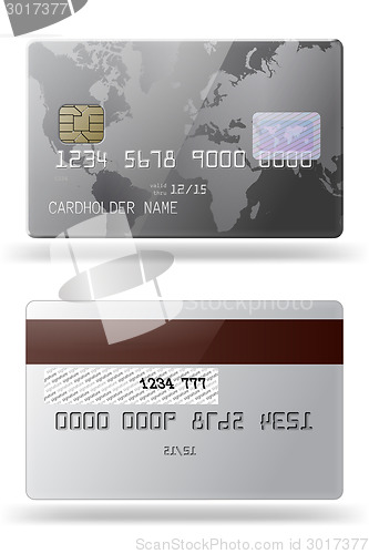 Image of Glossy credit card. 