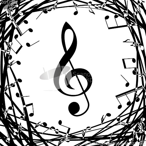 Image of Grunge music notes 