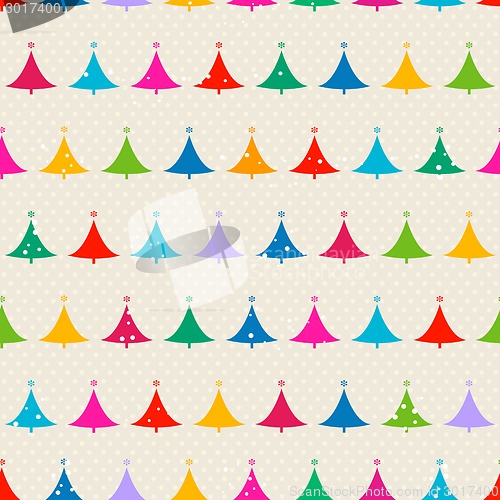 Image of christmas trees seamless pattern
